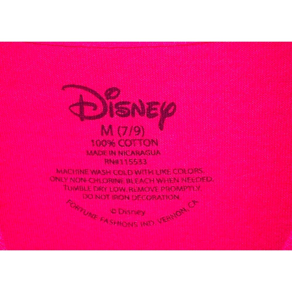 Disney 2010 Mickey & Donald Fireworks T-Shirt Medium (7-9) Pink 100% Cotton - Picture 2 of 2